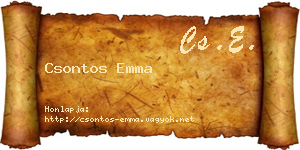 Csontos Emma névjegykártya